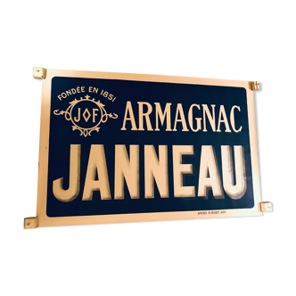 Affiche ancienne et originale  lithographique armagnac janneau 80 x 120( vintage poster )