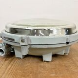 Grey Industrial Cast Aluminium Wall or Ceiling Light from Elektrosvit, 1970s