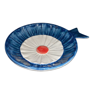 Antique tricolor roundel ceramic cup