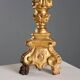Antique carved and gilded wooden candelabrum, Italy, 19th century