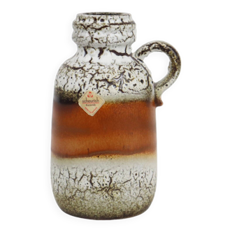 Petit vase de lave grasse vintage Scheurich Poterie d’Allemagne de l’Ouest 413-20