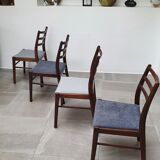 Set of 4 Scandinavian chairs in Rio rosewood