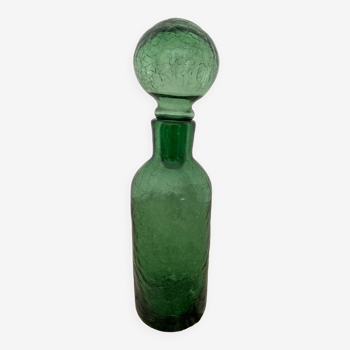 Ancienne carafe en verre craquelé