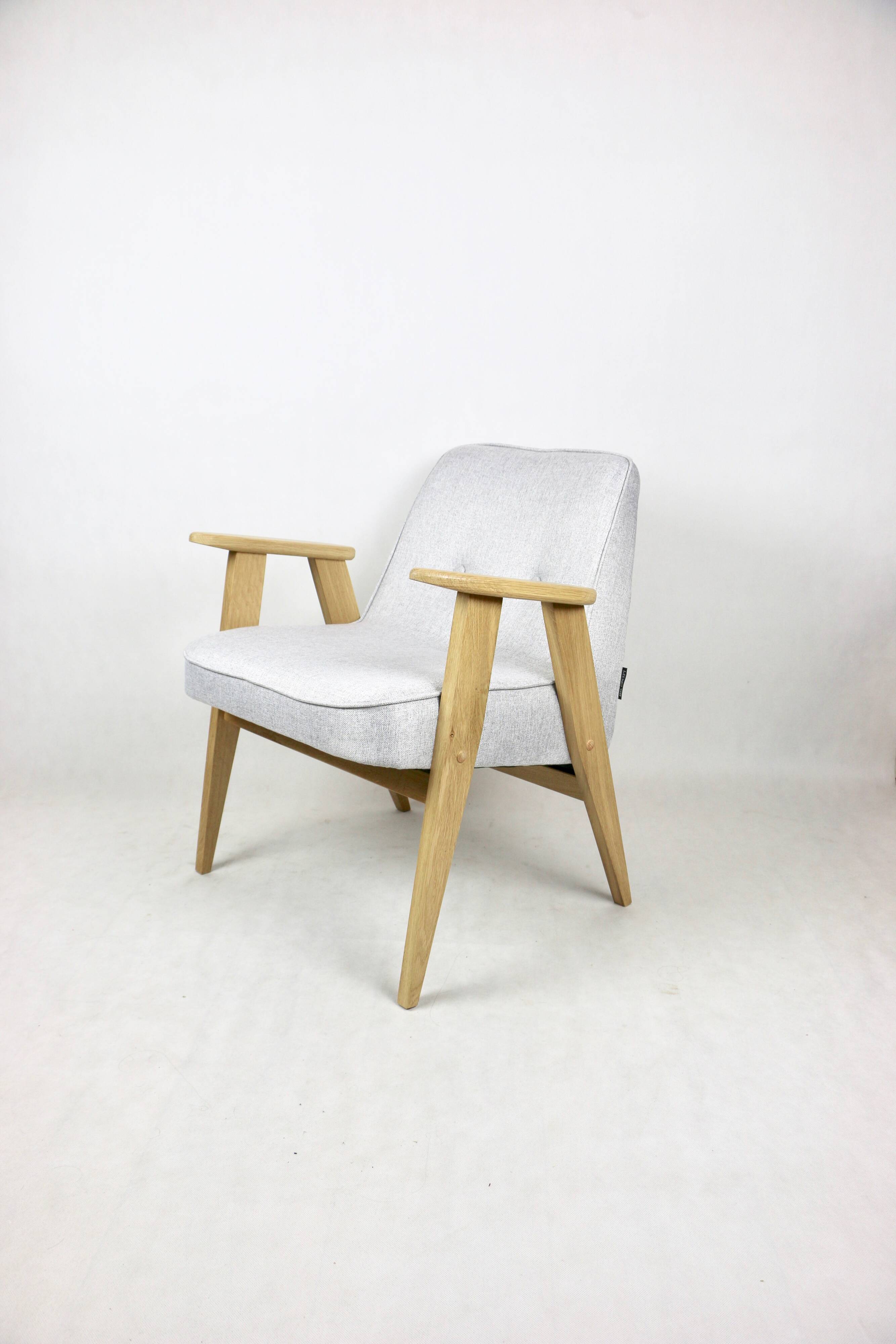 Fauteuil Modèle 366 Bouclé Beige par Józef Chierowski, 1970s