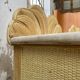 Pair of travertine bedside and rattan palm tree "vivai del sud"