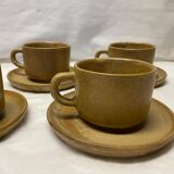 Set of 5 vintage stoneware cups