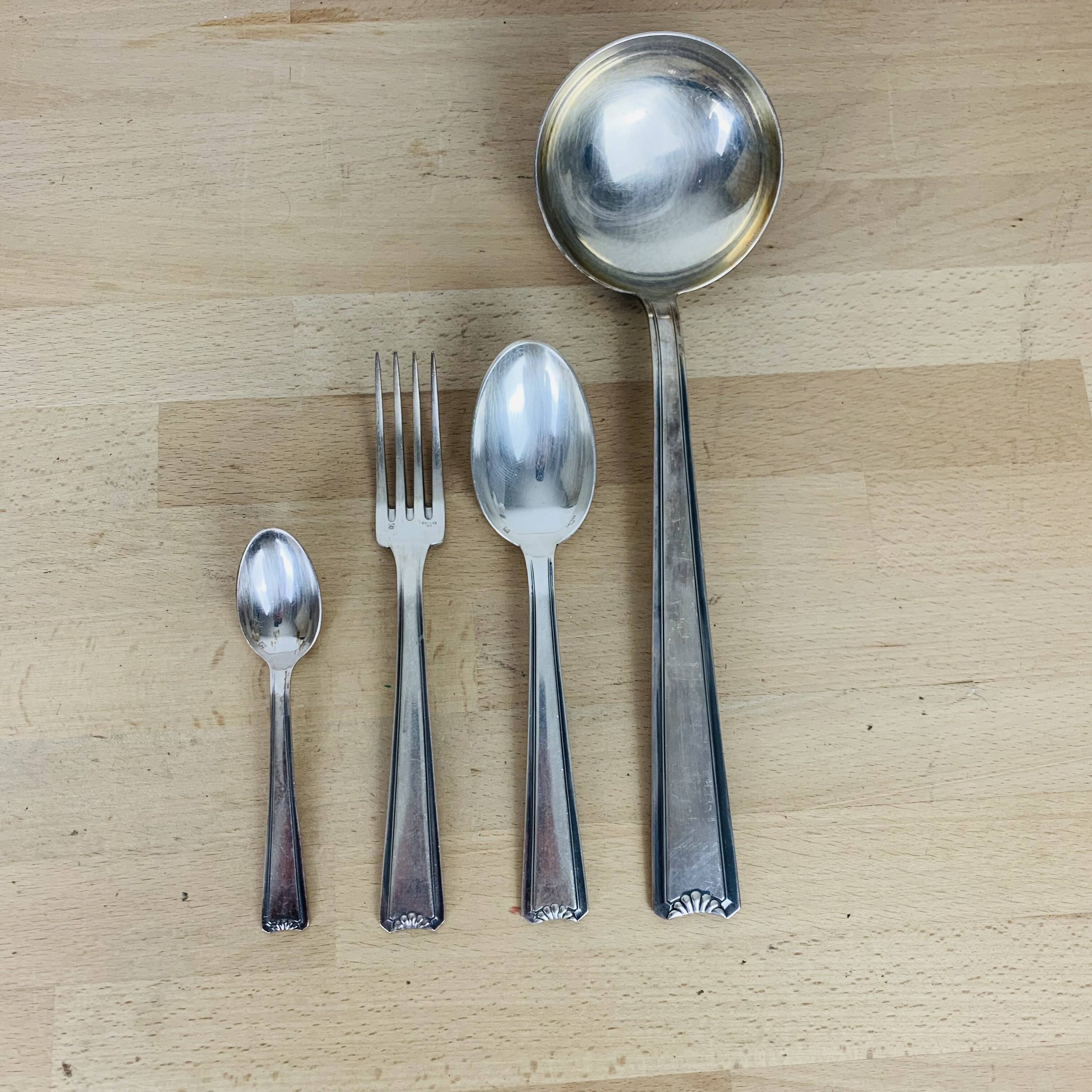 Ercuis cutlery set Cambodia model silver metal