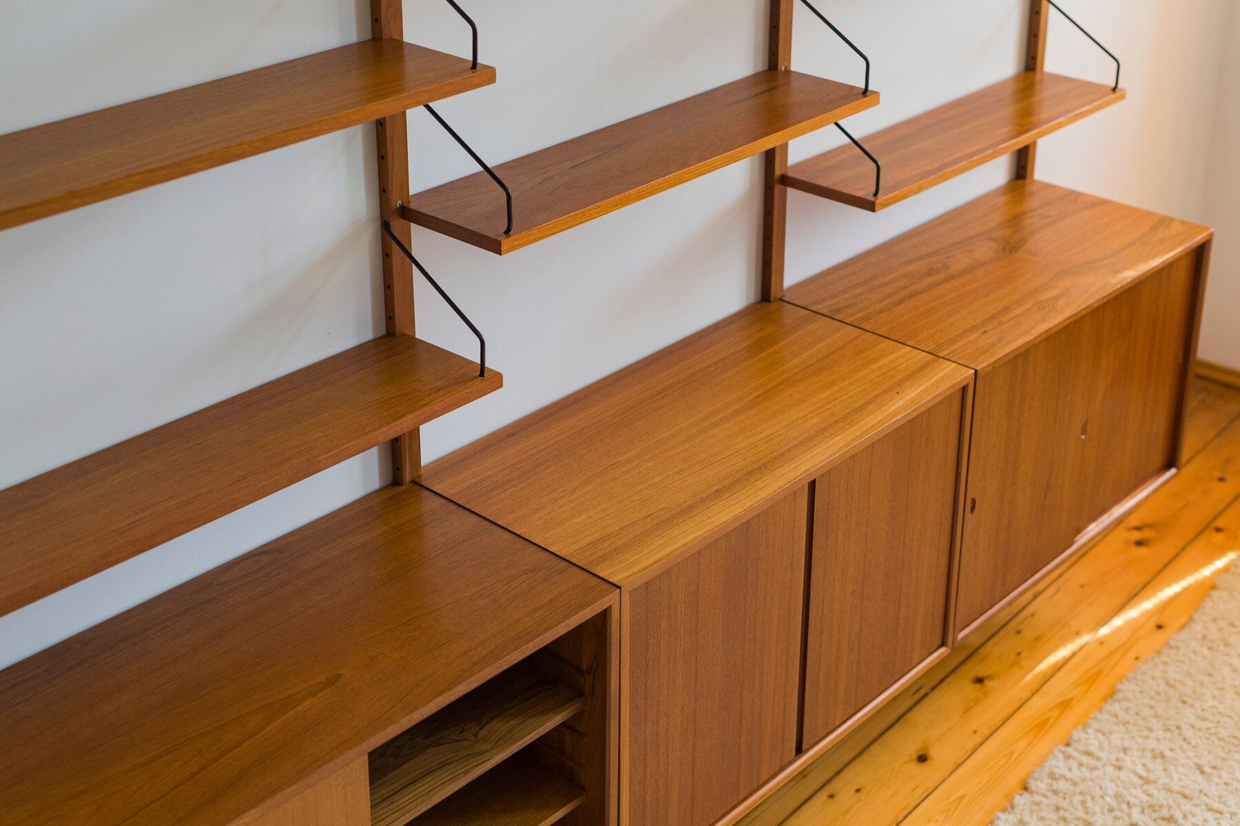 Modular wall storage system by Poul Cadovius for Cado, 1960s