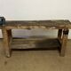 Old wooden craft workbench