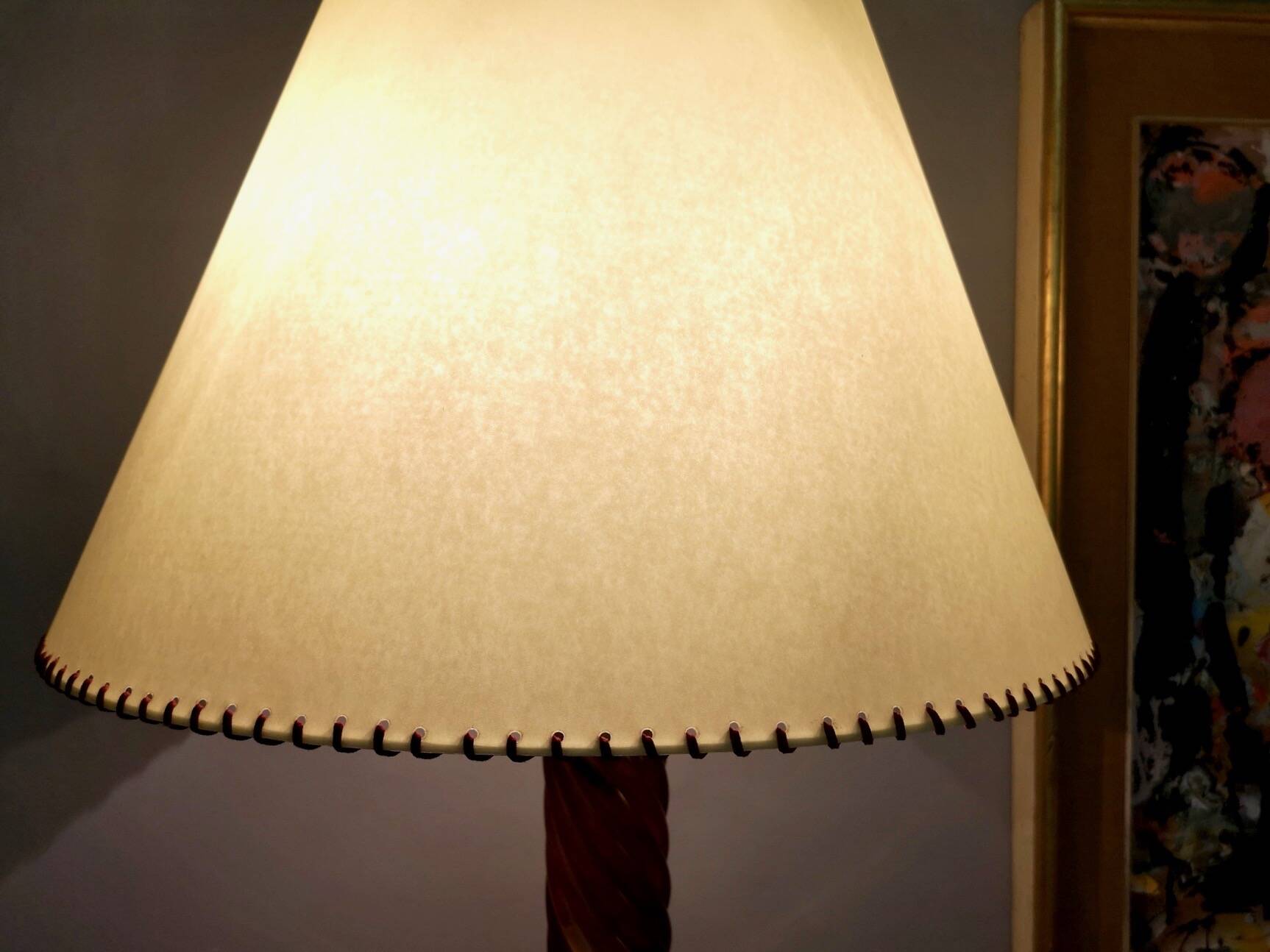 Burgundy Plexiglass and Brass Table Lamps by F. Loffredo, Italy 1980s