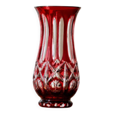 Large antique German ruby crystal vase signed WMF
