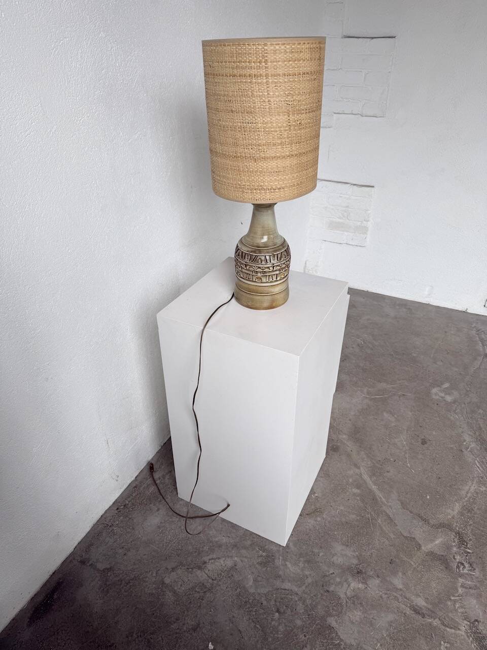 Ceramic table lamp by Marius Bessone
