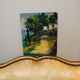 Oil on panel seaside leguria signed Mietta Benassi 1950