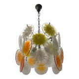 Murano Glass Disc Snowflake Chandelier 1960’s