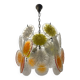 Murano Glass Disc Snowflake Chandelier 1960’s