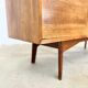 Mid-century teak sideboard, 2 doors 4 drawers — brutalist spirit