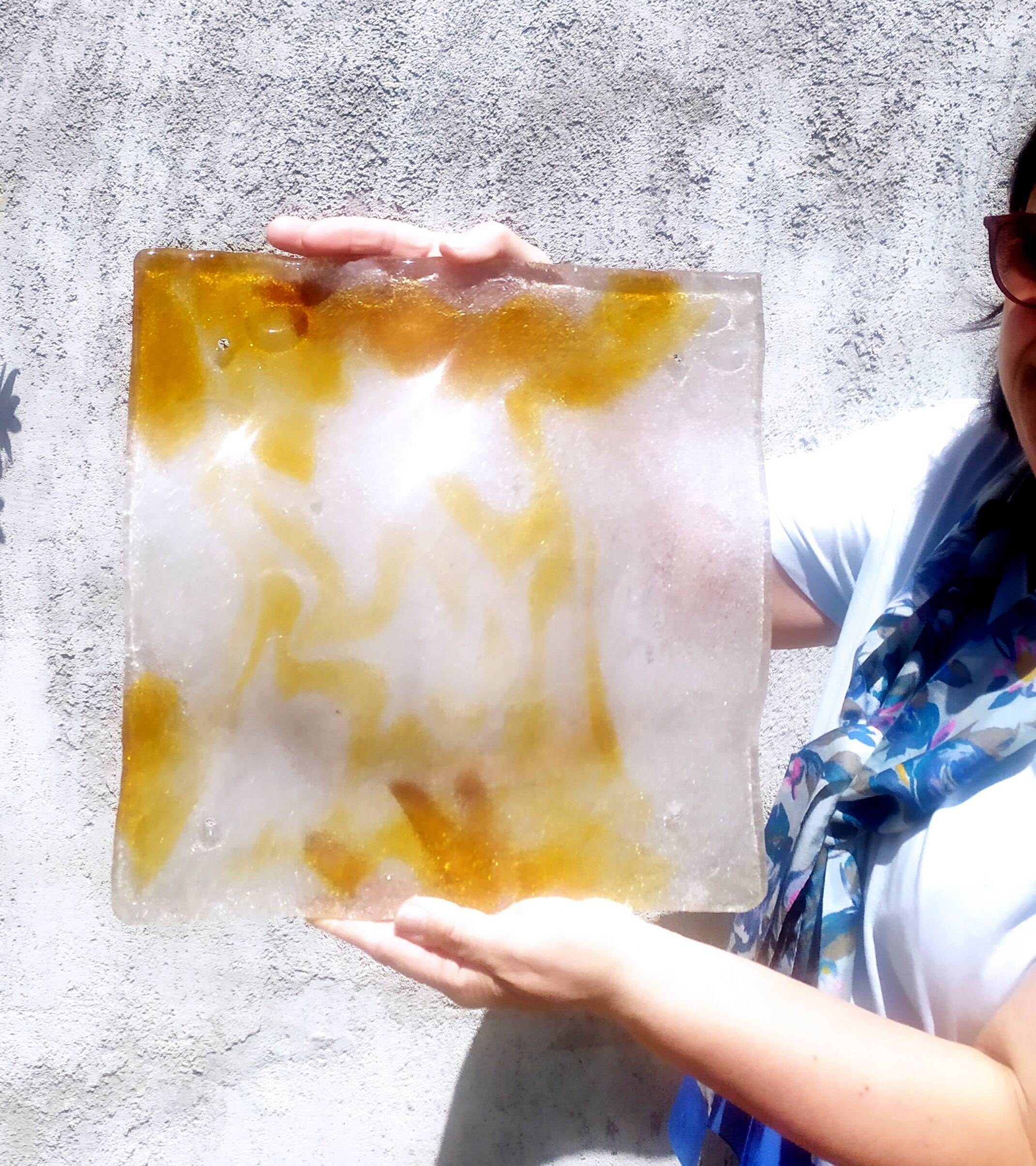 Grande applique en verre de Murano de Mazzega, années 1970