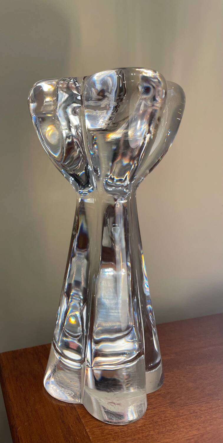 Baccarat crystal candle holder