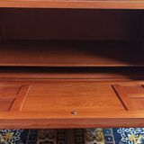 Art deco walnut display cabinet