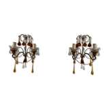 Pair of murano stamps and 1950 crystals