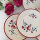 6 assiettes plates anciennes modèle "Rosador" de la manufacture française de Badonviller
