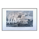 Imprimée en 1868, Le Mauna Loa, Hawaï.