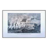 Imprimée en 1868, Le Mauna Loa, Hawaï.