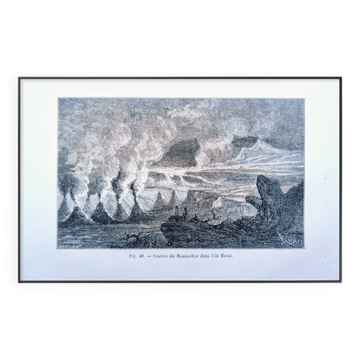 Printed in 1868, Mauna Loa, Hawaii.