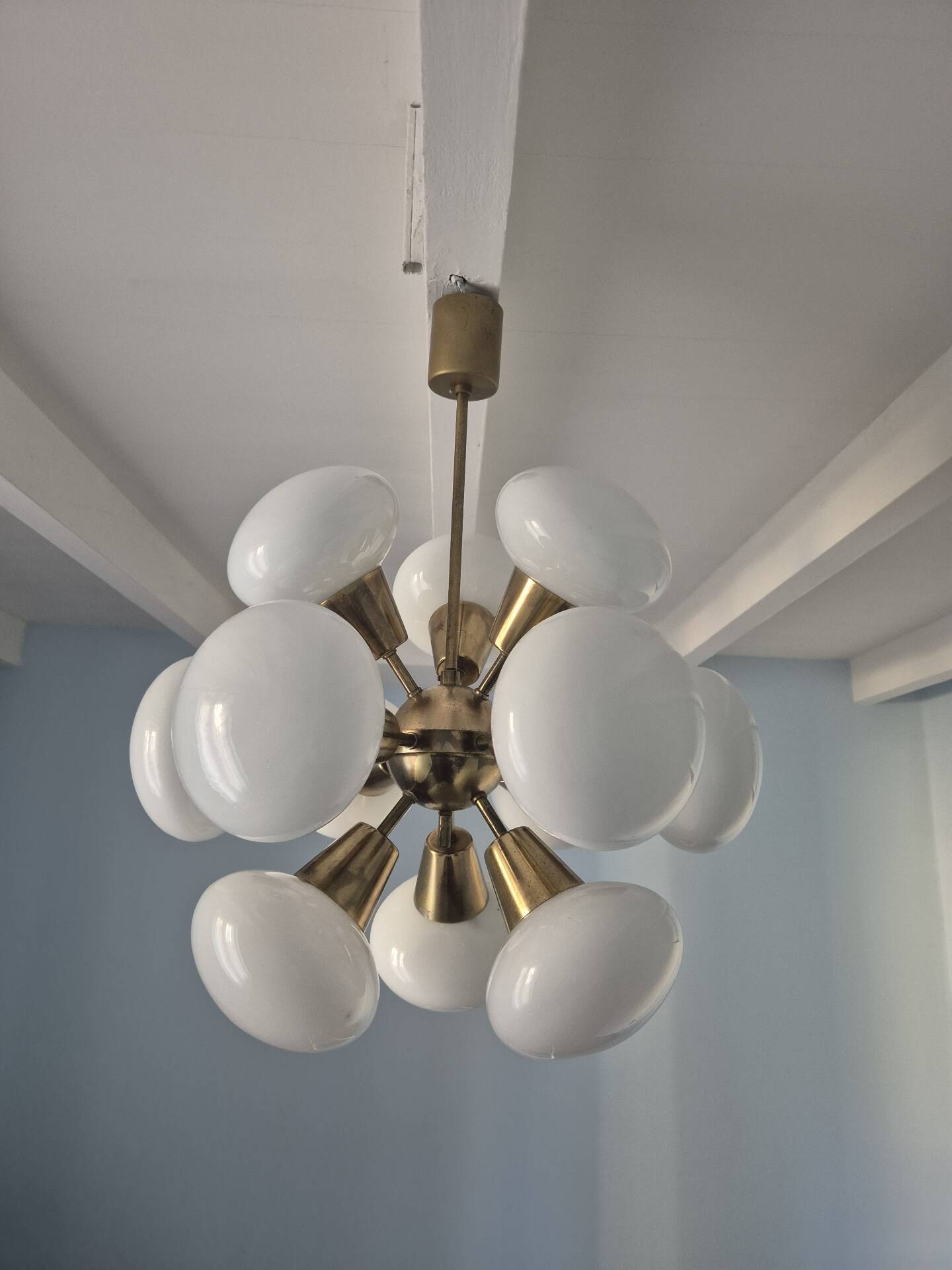 Sputnik Chandelier by Kamenecky Senov, Vintage Czechoslovak 1970s