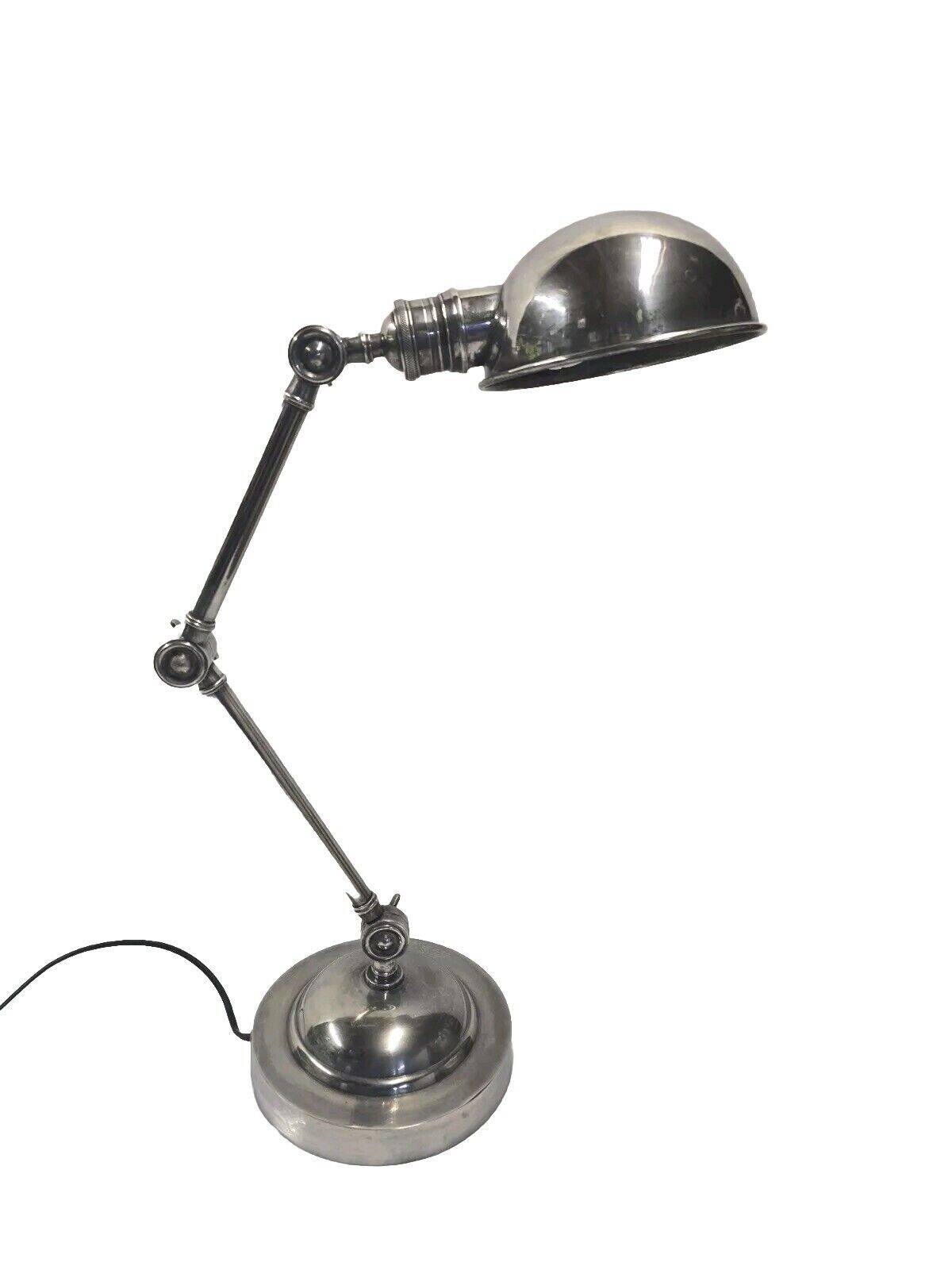 lampe de bureau articulée en laiton chromé