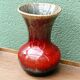 Vase Vallauris rouge et kaki