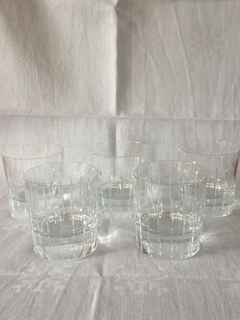 Set of 5 christofle glass with whisky