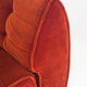 Vintage velvet lounge chair. Distributed by Cinna. France 1980s.