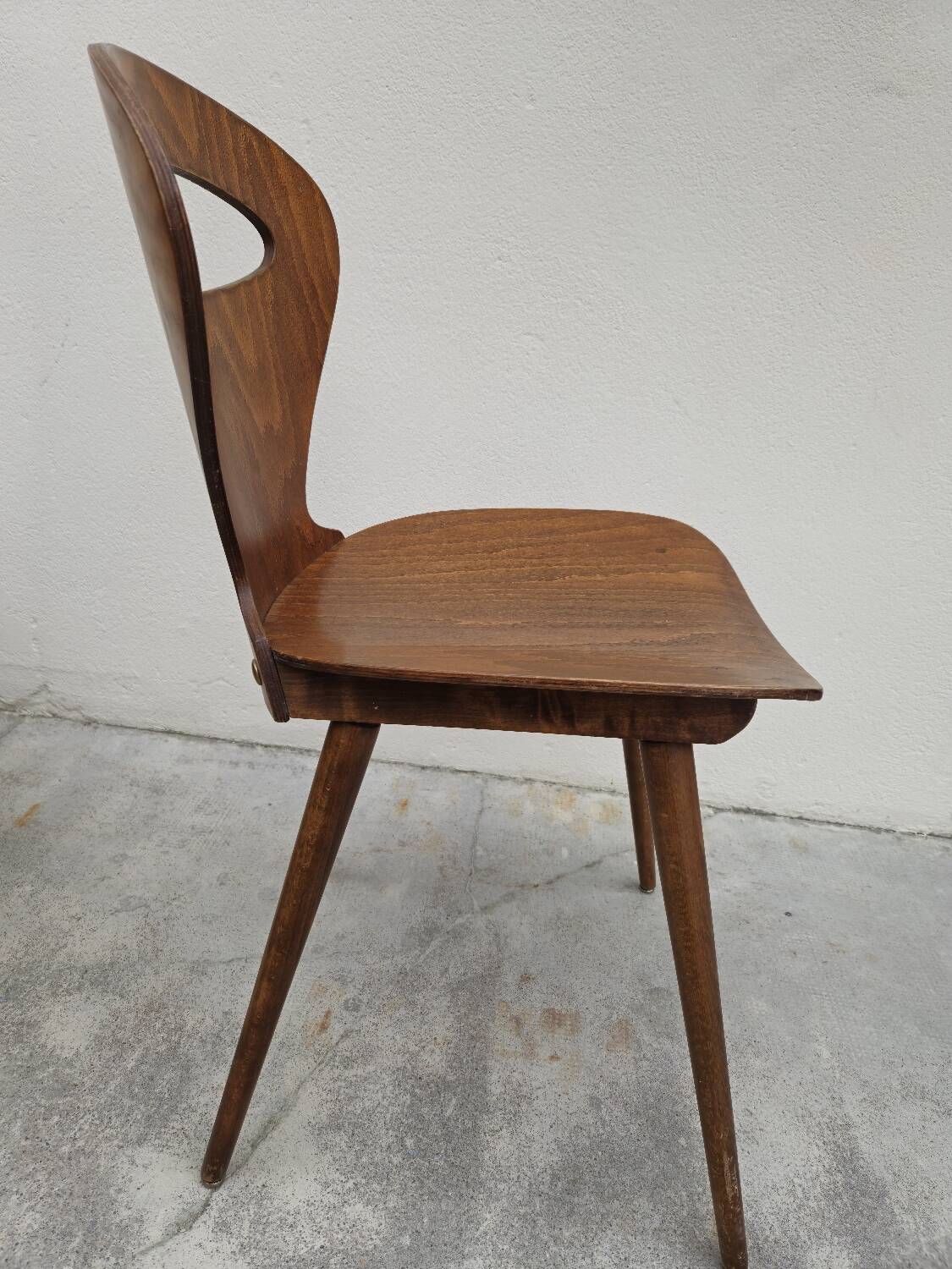 Chaise Baumann de bistrot modèle "fourmi" vintage 1950