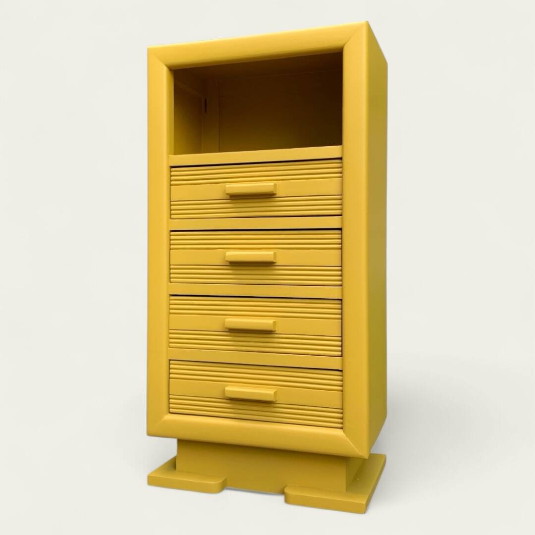 Art Deco ochre yellow chiffonier