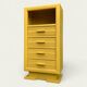 Chiffonnier art déco ocre jaune