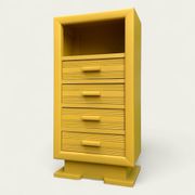 Ochre yellow Art Deco chest of drawers