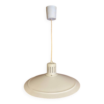 Antique Kitchen Pendant Light White Lacquered Metal 70s Vintage