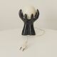 Vintage Italian ceramic and opaline lamp from the 80s