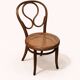 Set of three vintage bentwood bistro chairs – Cane seat – Mismatched