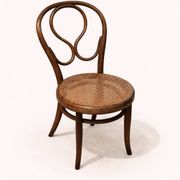 Set of three vintage bentwood bistro chairs – Cane seat – Mismatched