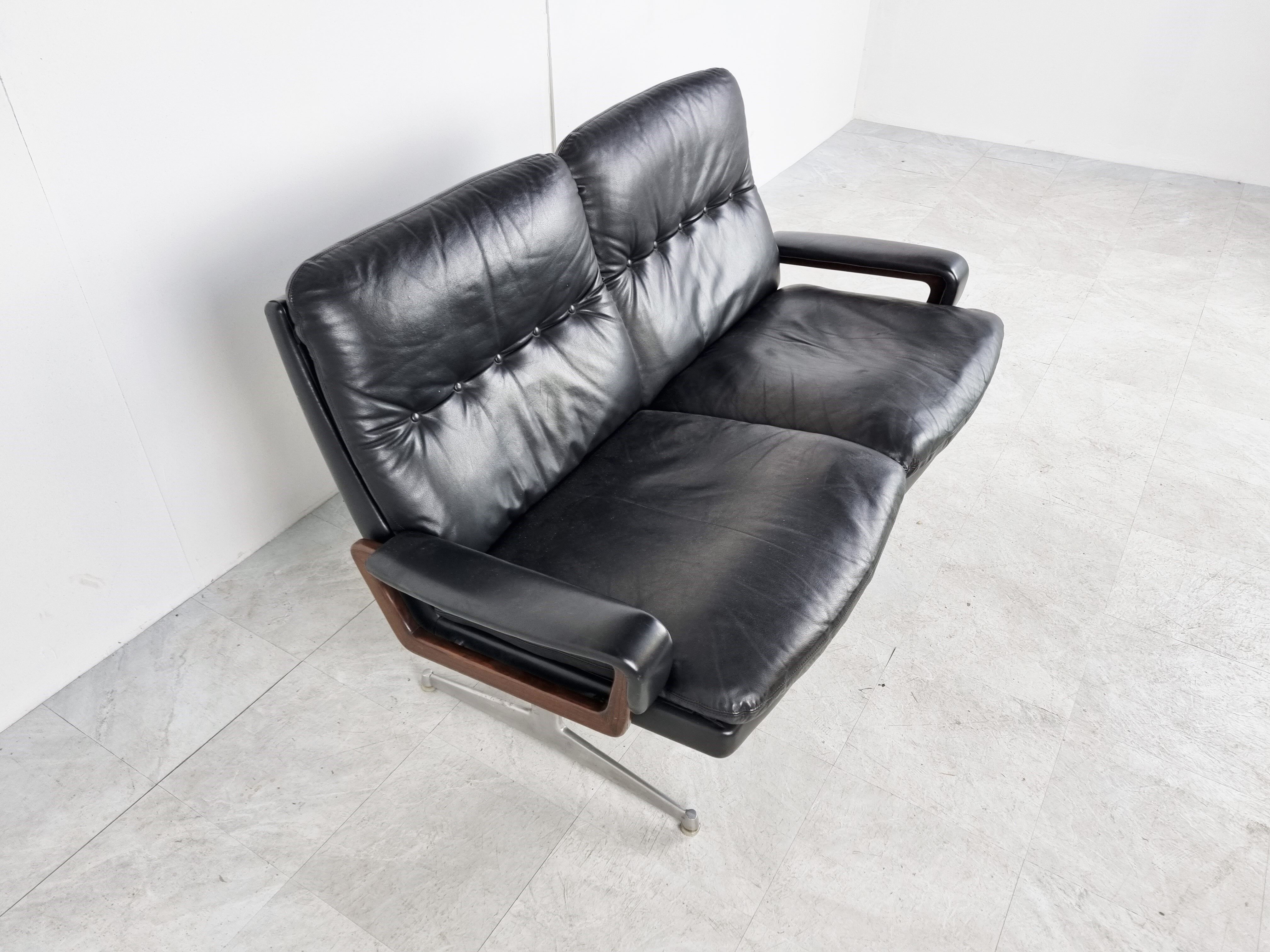 Vintage strässle international king sofa by andré vandenbeuck, 1960s