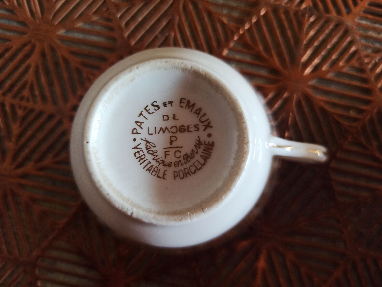 Lot de 5 tasses en Porcelaine de Limoges