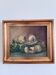 Antique original still life oil painting, fruit kitchen art