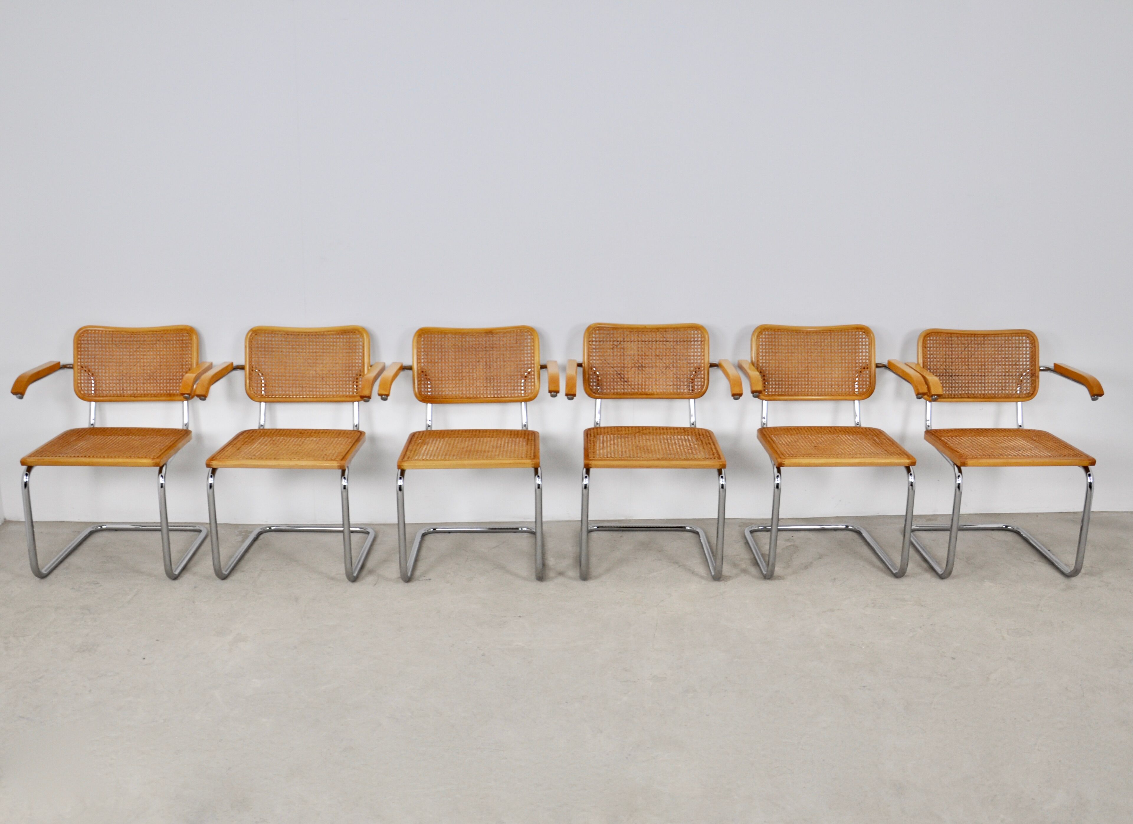 Set of 6 armchairs B64 by Marcel Breuer
