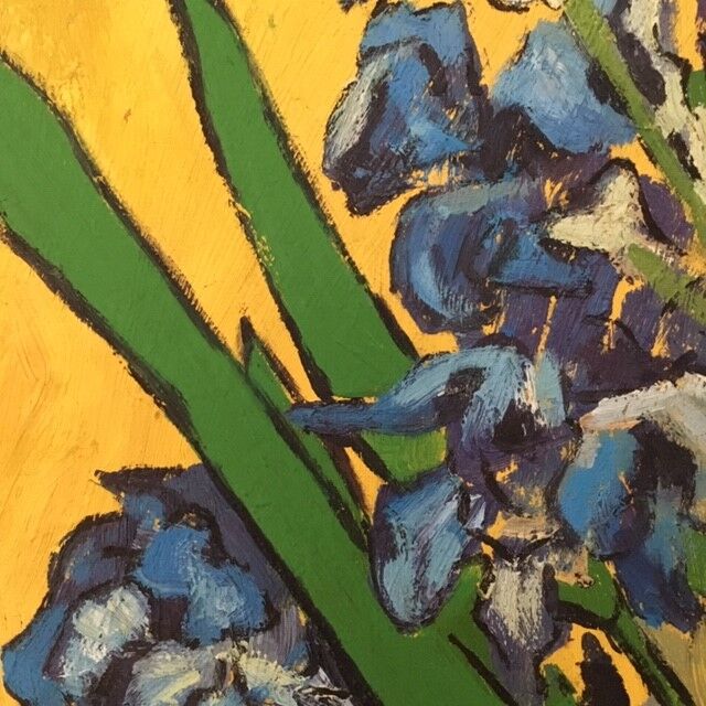 Oil on canvas Bouquet of iris