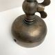 Gooseneck wall lamp old style silver metal patinated