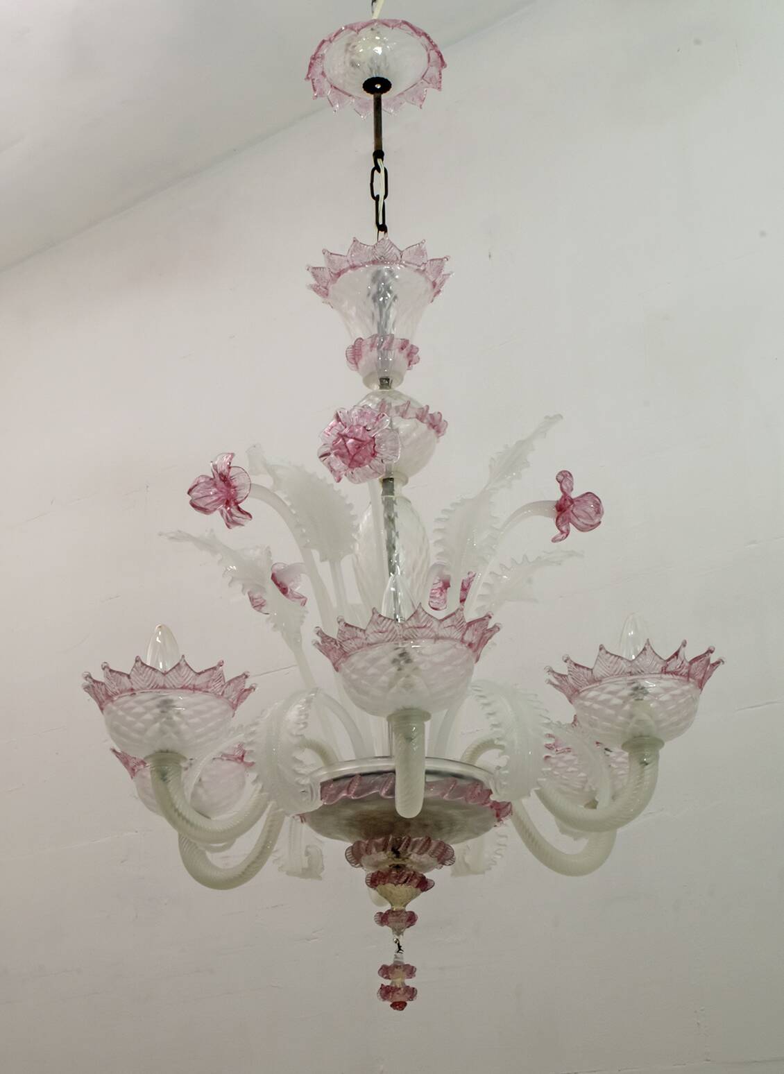 20th Century Modern Venetian Murano Glass Chandelier "Ca'rezzonico" Style