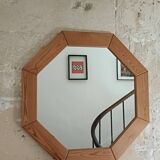 Grand miroir octogonal design scandinave