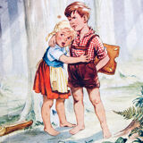 Fairy-tale poster, "Hänsel und Gretl", published by A. Hoffmann, Vienna, 1957